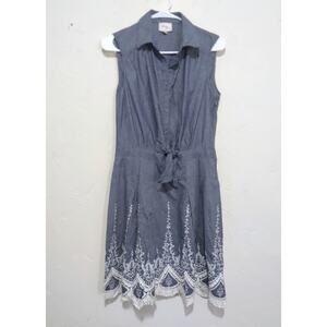 Beige by eci Blue and Lace Dress